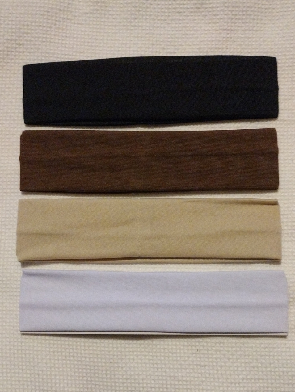 Neutral Stretch Headband 4Pack in Black, Brown, Beige, White